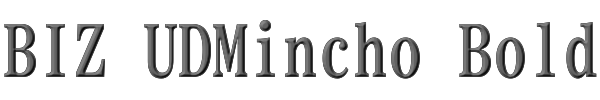 BIZ UDMincho Bold 