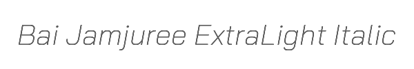 Bai Jamjuree ExtraLight Italic 