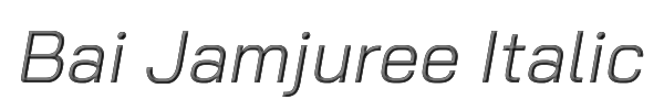 Bai Jamjuree Italic 