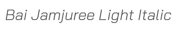 Bai Jamjuree Light Italic 