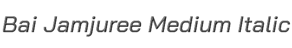 Bai Jamjuree Medium Italic 
