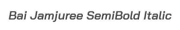 Bai Jamjuree SemiBold Italic 