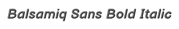 Balsamiq Sans Bold Italic 