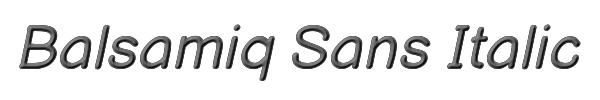 Balsamiq Sans Italic 
