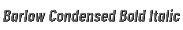 Barlow Condensed Bold Italic 
