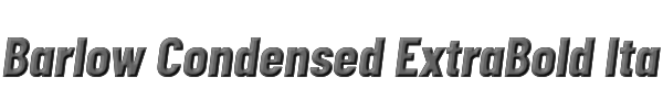 Barlow Condensed ExtraBold Italic 