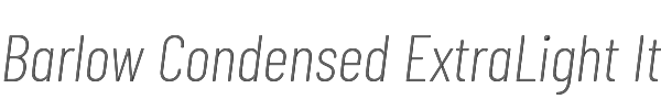 Barlow Condensed ExtraLight Italic 