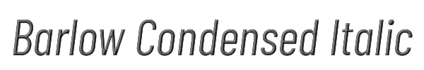 Barlow Condensed Italic 