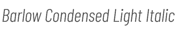 Barlow Condensed Light Italic 