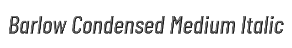 Barlow Condensed Medium Italic 