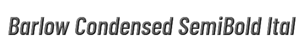 Barlow Condensed SemiBold Italic 