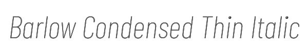 Barlow Condensed Thin Italic 