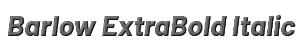 Barlow ExtraBold Italic 