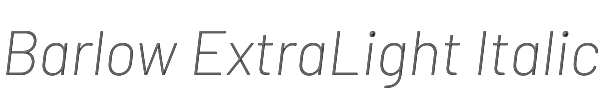 Barlow ExtraLight Italic 