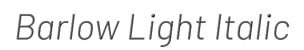 Barlow Light Italic 