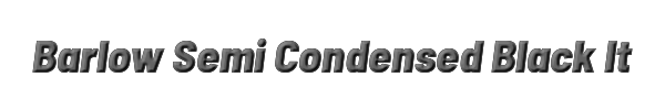 Barlow Semi Condensed Black Italic 