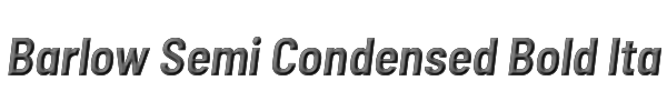 Barlow Semi Condensed Bold Italic 