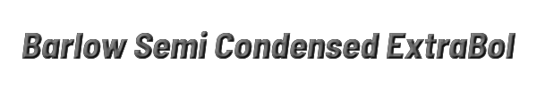 Barlow Semi Condensed ExtraBold Italic 