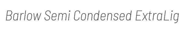 Barlow Semi Condensed ExtraLight Italic 