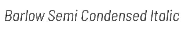 Barlow Semi Condensed Italic 