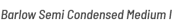 Barlow Semi Condensed Medium Italic 