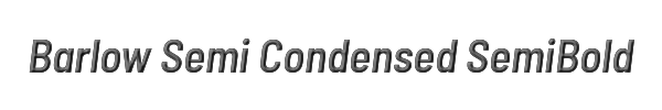 Barlow Semi Condensed SemiBold Italic 
