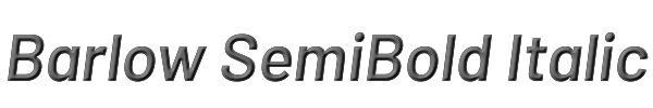 Barlow SemiBold Italic 
