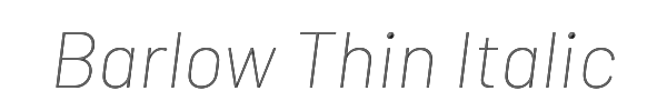 Barlow Thin Italic 