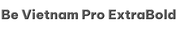 Be Vietnam Pro ExtraBold 