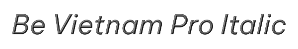 Be Vietnam Pro Italic 
