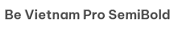 Be Vietnam Pro SemiBold 