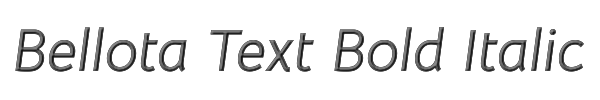 Bellota Text Bold Italic 
