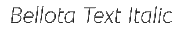 Bellota Text Italic 