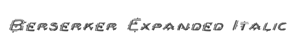 Berserker Expanded Italic 