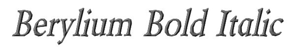 Berylium Bold Italic 