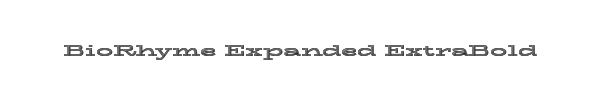 BioRhyme Expanded ExtraBold 