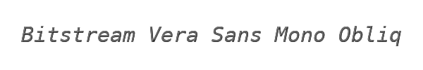 Bitstream Vera Sans Mono Oblique 