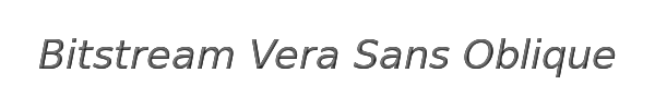 Bitstream Vera Sans Oblique 