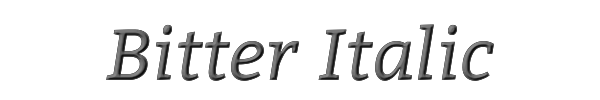 Bitter Italic 