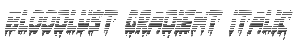Bloodlust Gradient Italic 