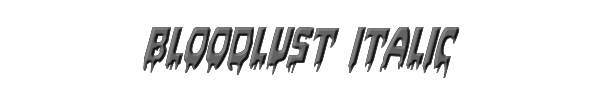 Bloodlust Italic 