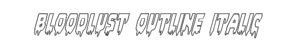 Bloodlust Outline Italic 