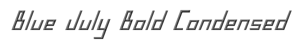 Blue July Bold Condensed 