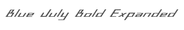 Blue July Bold Expanded 