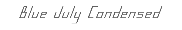 Blue July Condensed 