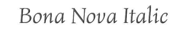 Bona Nova Italic 
