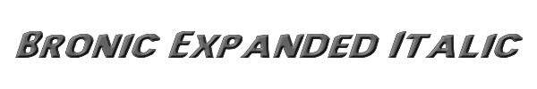 Bronic Expanded Italic 