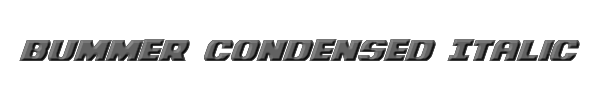 Bummer Condensed Italic 