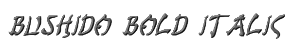 Bushido Bold Italic 