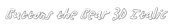 Buttons the Bear 3D Italic 